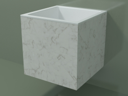 Lavabo suspendu (02R123301, Carrara M01, L 48, P 48, H 48 cm)