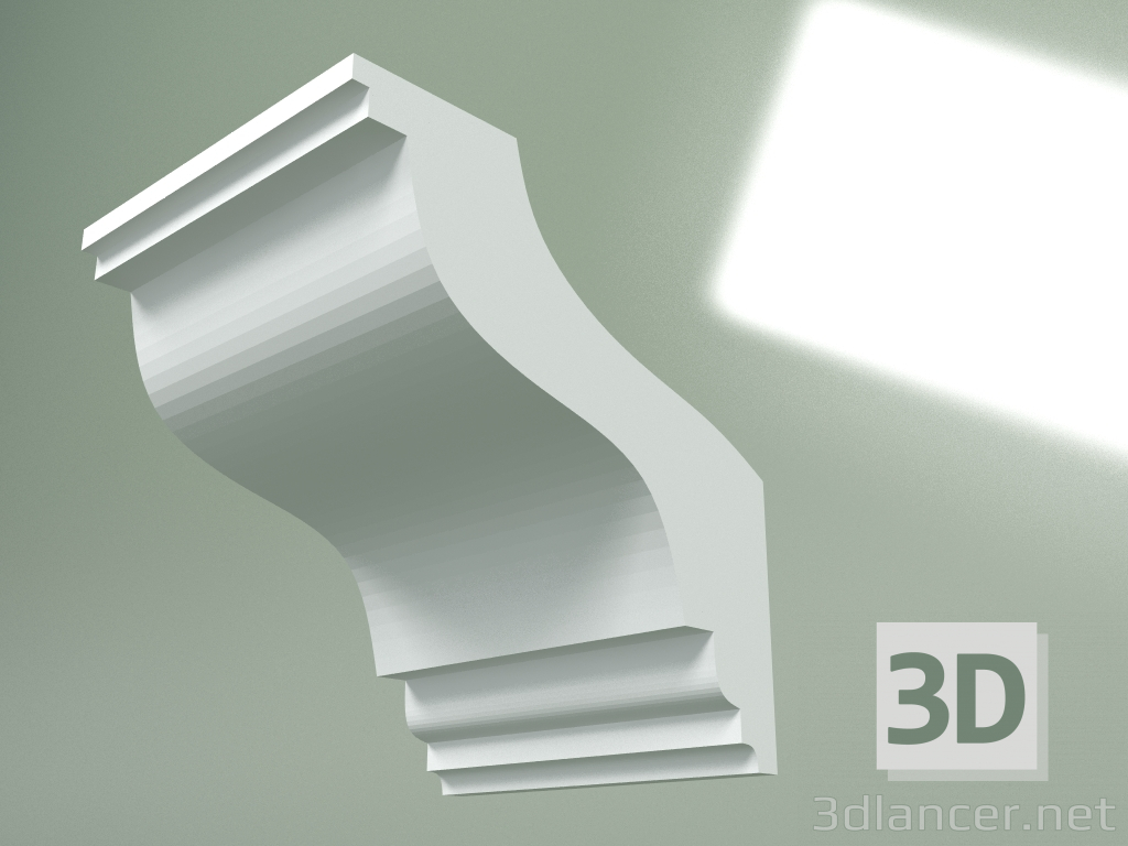 Modelo 3d Cornija de gesso (plinto de teto) KT396 - preview