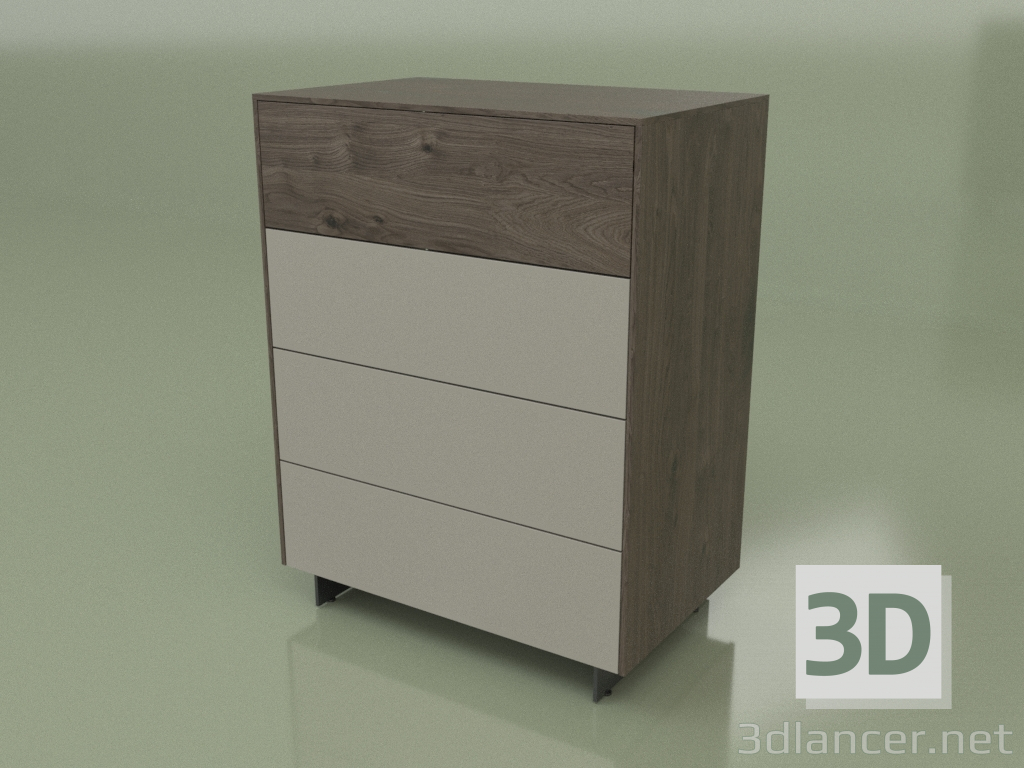 Modelo 3d Cômoda CN 300 (Mocha, Cinza) - preview