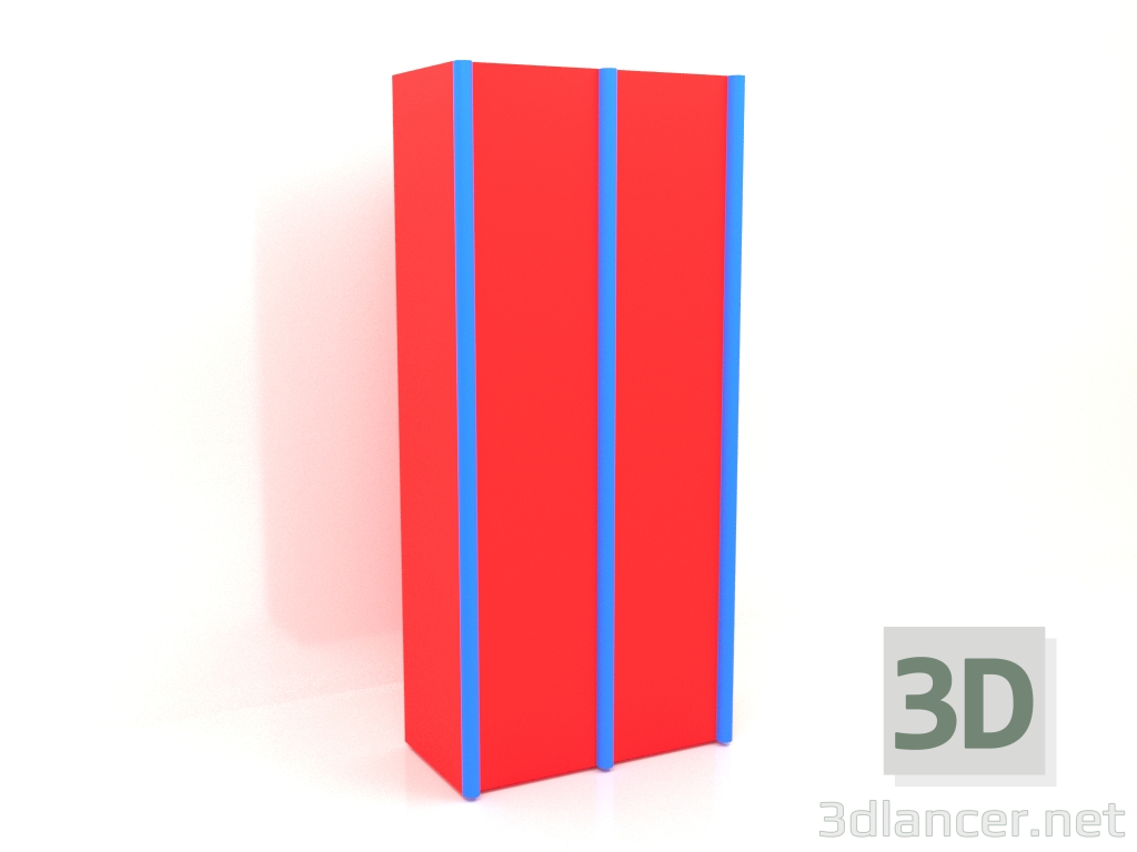 3d model Wardrobe MW 05 paint (1260x667x2818, option 1) - preview