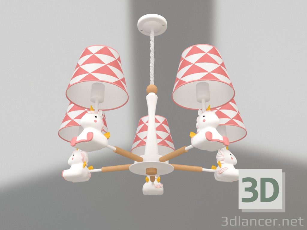 Modelo 3d Candelabro Unicórnio (074153-5) - preview