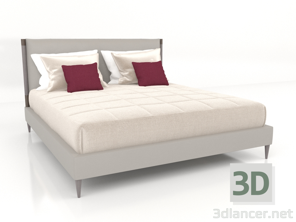 modello 3D Letto matrimoniale (B104) - anteprima