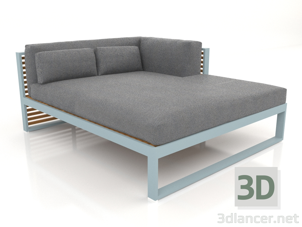 3D modeli XL modüler kanepe, sağ bölüm 2, suni ahşap (Mavi gri) - önizleme