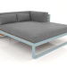 3d model XL modular sofa, section 2 right, artificial wood (Blue gray) - preview