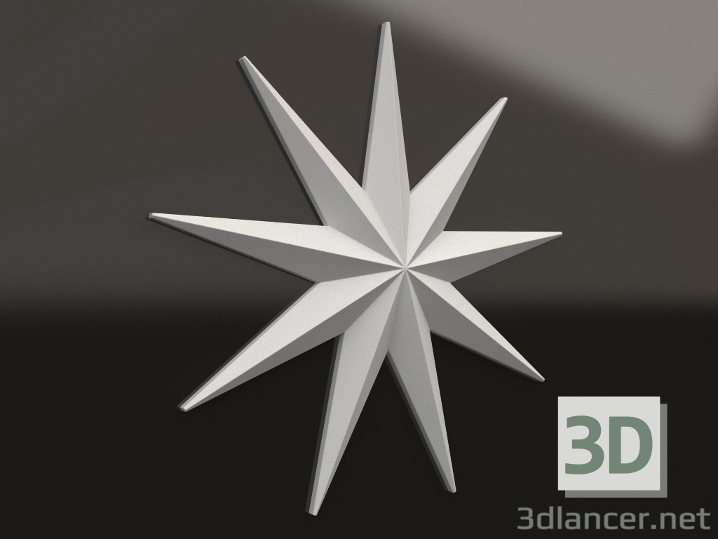 3d model Decorative plaster element DE 085 (311x316x24) - preview