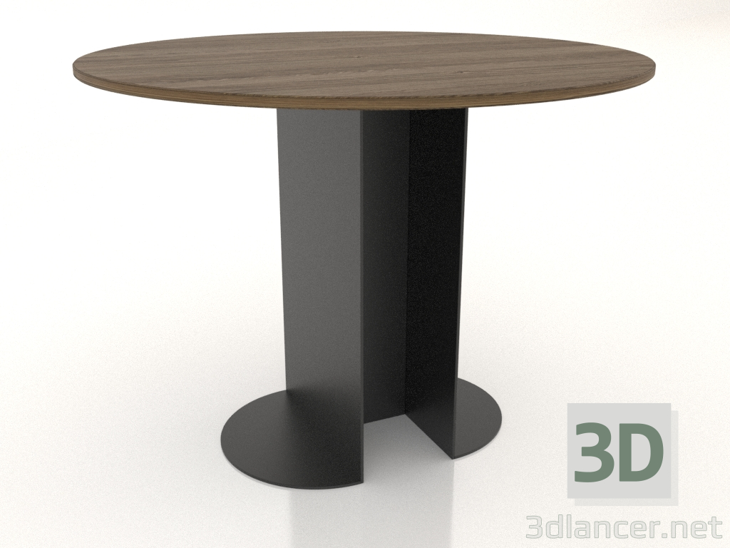 modèle 3D Table à manger ROUND Ø 1000 mm (frêne éclairci noyer) - preview