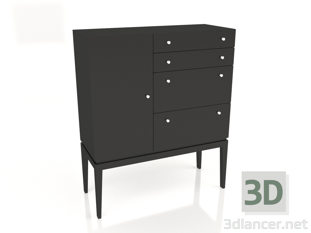 modello 3D Cassettiera grande statica (opzione 8) - anteprima