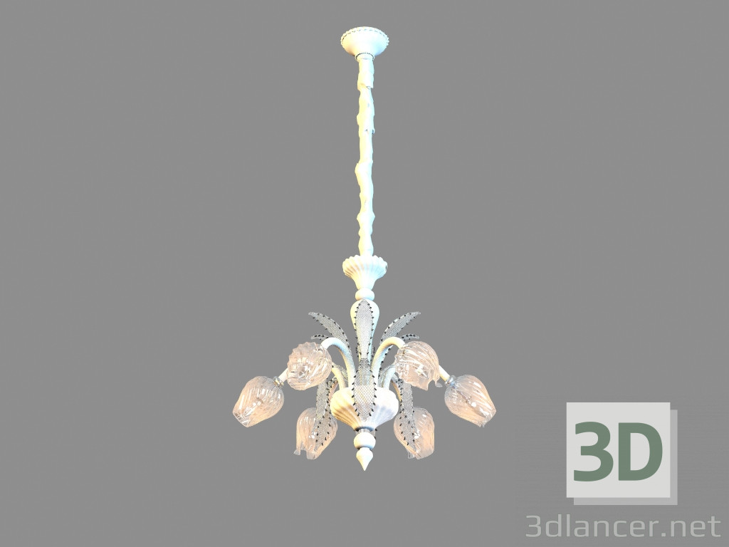 modello 3D Lampadario A9130LM-6WH - anteprima