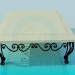 3d model Coffee table with wrought iron legs - preview