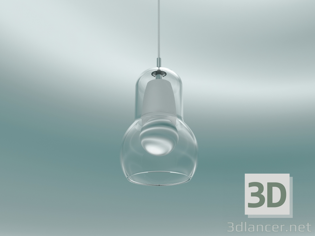 modèle 3D Lampe à suspension Ampoule (SR1, Ø11cm, H 16.3cm, Verre clair avec cordon en PVC transparent) - preview