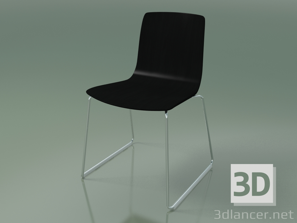 3d model Silla 3908 (en trineo, abedul negro) - vista previa