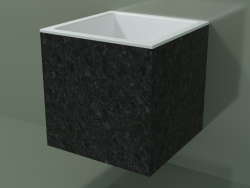 Lavabo sospeso (02R123301, Nero Assoluto M03, L 48, P 48, H 48 cm)