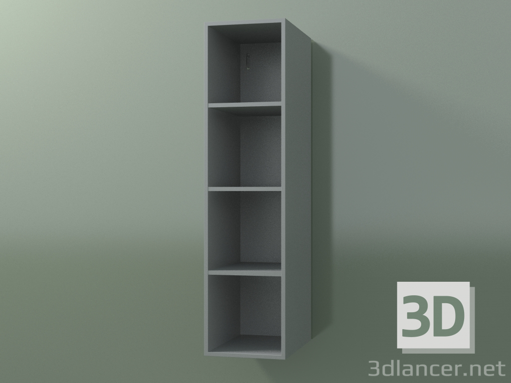 3d model Wall tall cabinet (8DUACD01, Silver Gray C35, L 24, P 36, H 96 cm) - preview