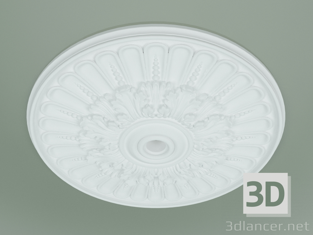 Modelo 3d Roseta com ornamento RW056 - preview