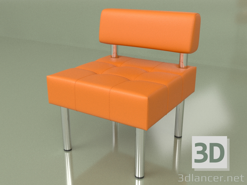 3d model Sección única Business (piel naranja) - vista previa