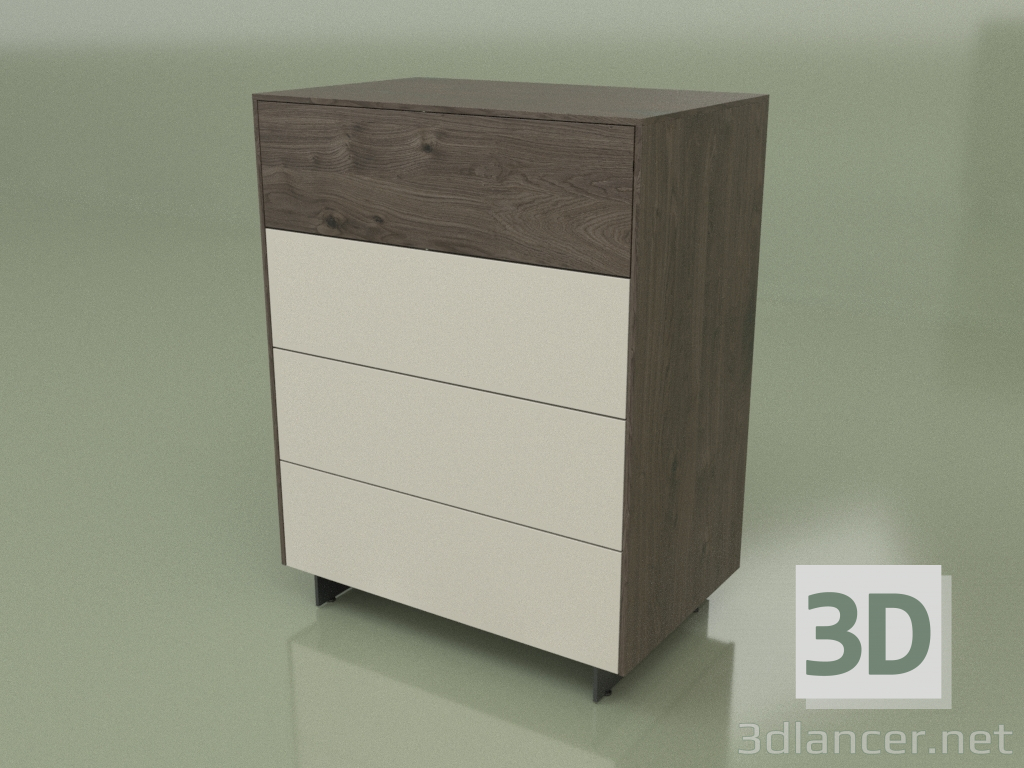 3D modeli CN 300 çekmeceli dolap (Mocha, Ash) - önizleme