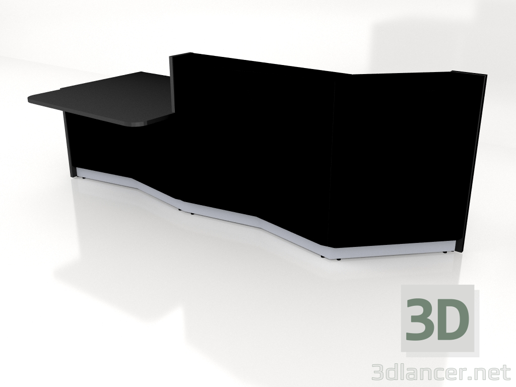 3D modeli Resepsiyon masası Alpa ALP22P (3034x1200) - önizleme