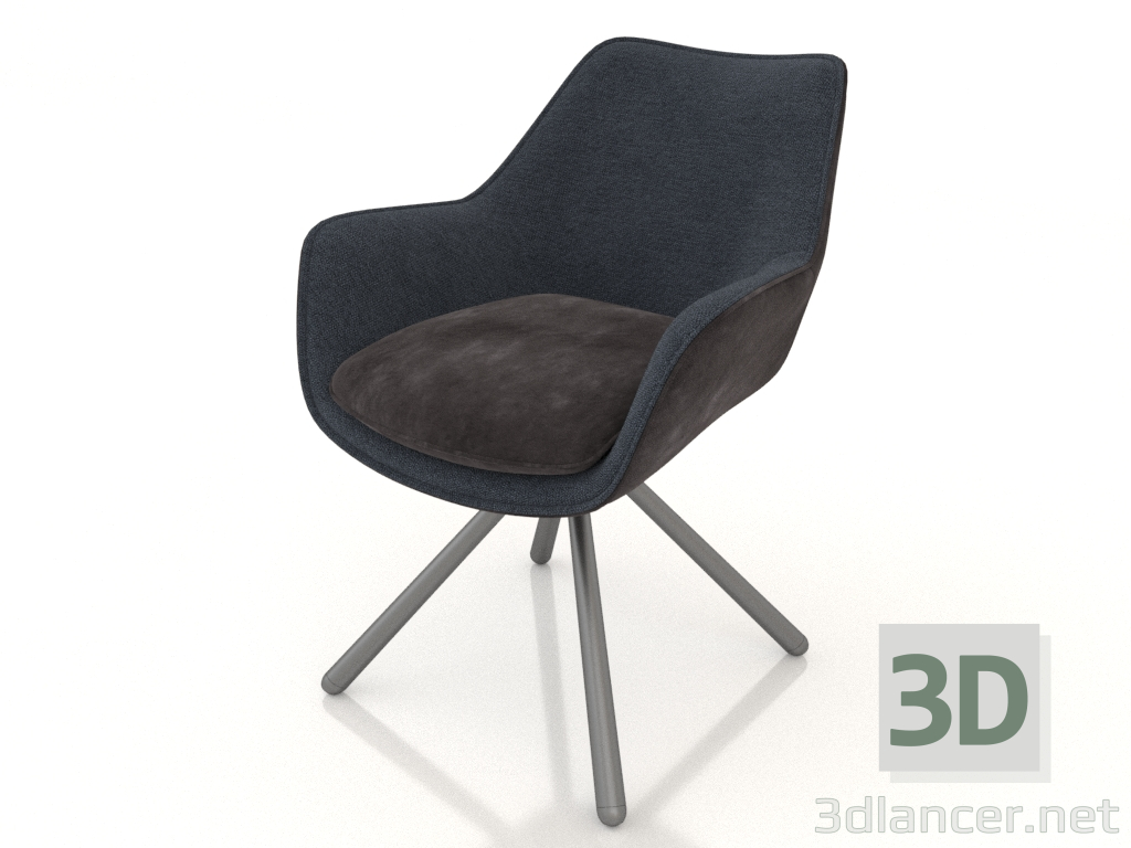 Modelo 3d Cadeira Stefani (cinza - taupe) - preview