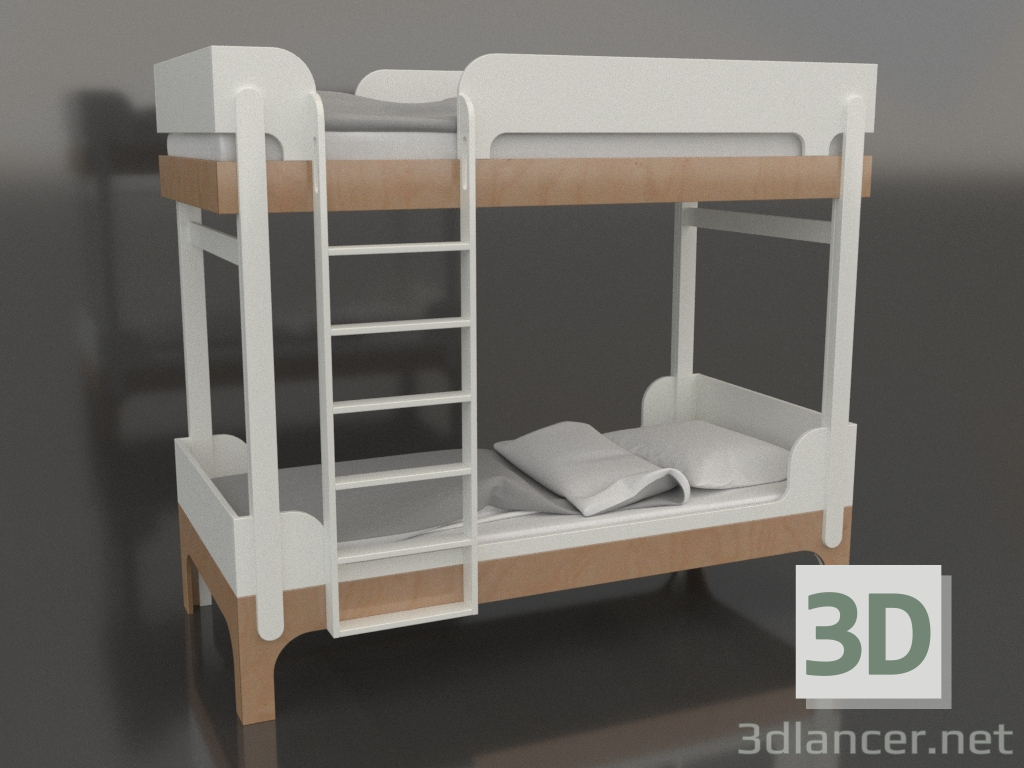 modello 3D Letto a castello TUNE Q (UWTQA2) - anteprima