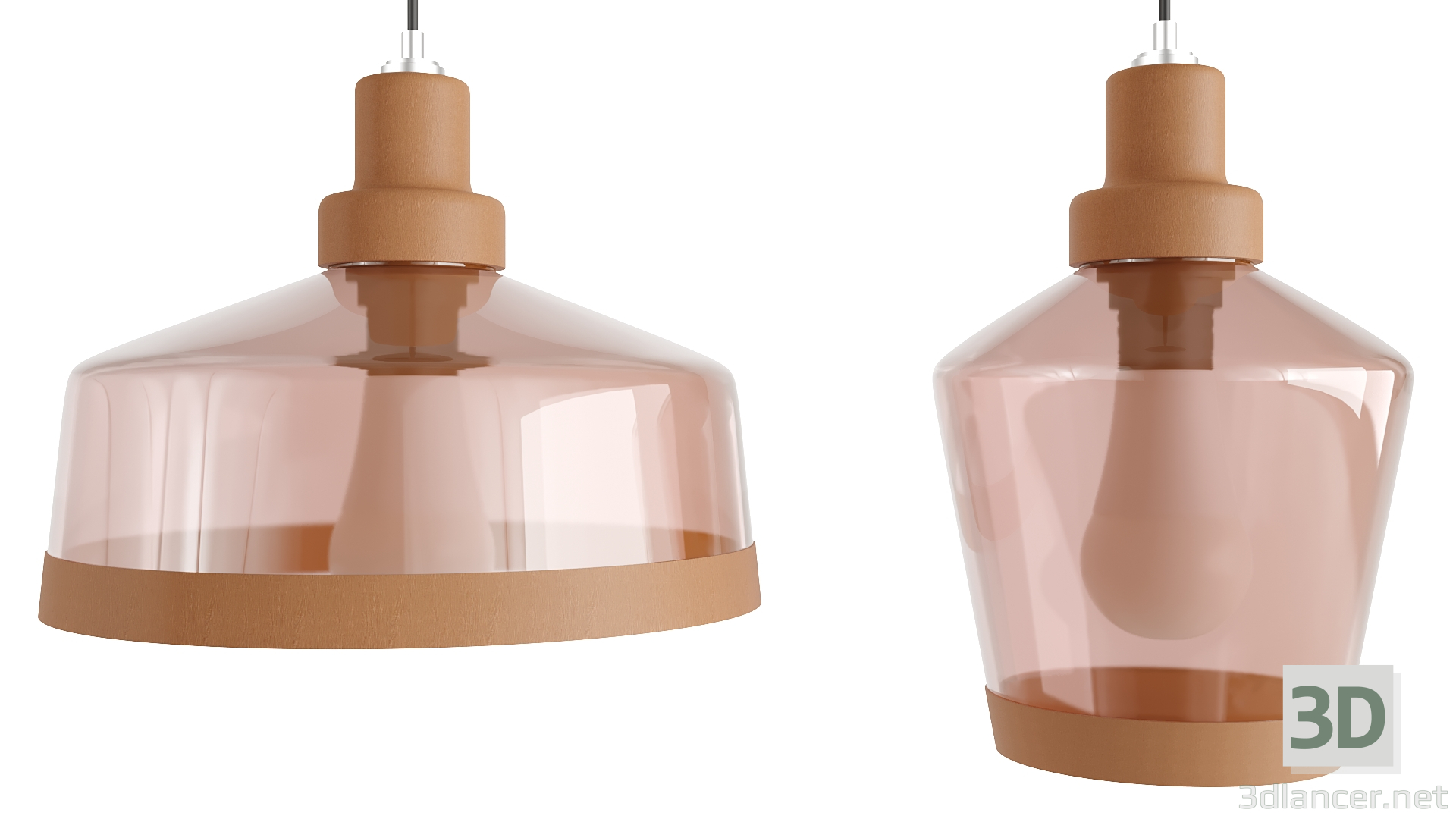 modello 3D di Lampadari - set di due diverse dimensioni comprare - rendering