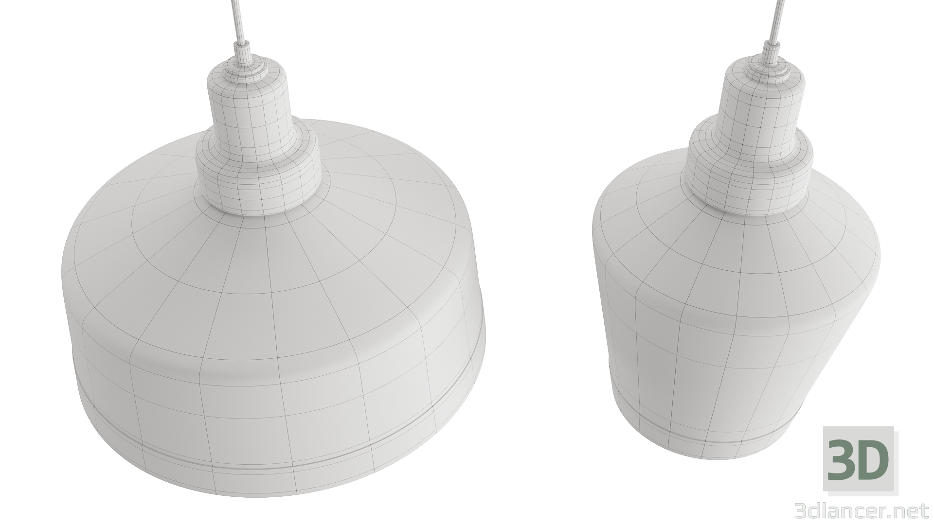 modèle 3D de Lustres - ensemble de deux tailles différentes acheter - rendu