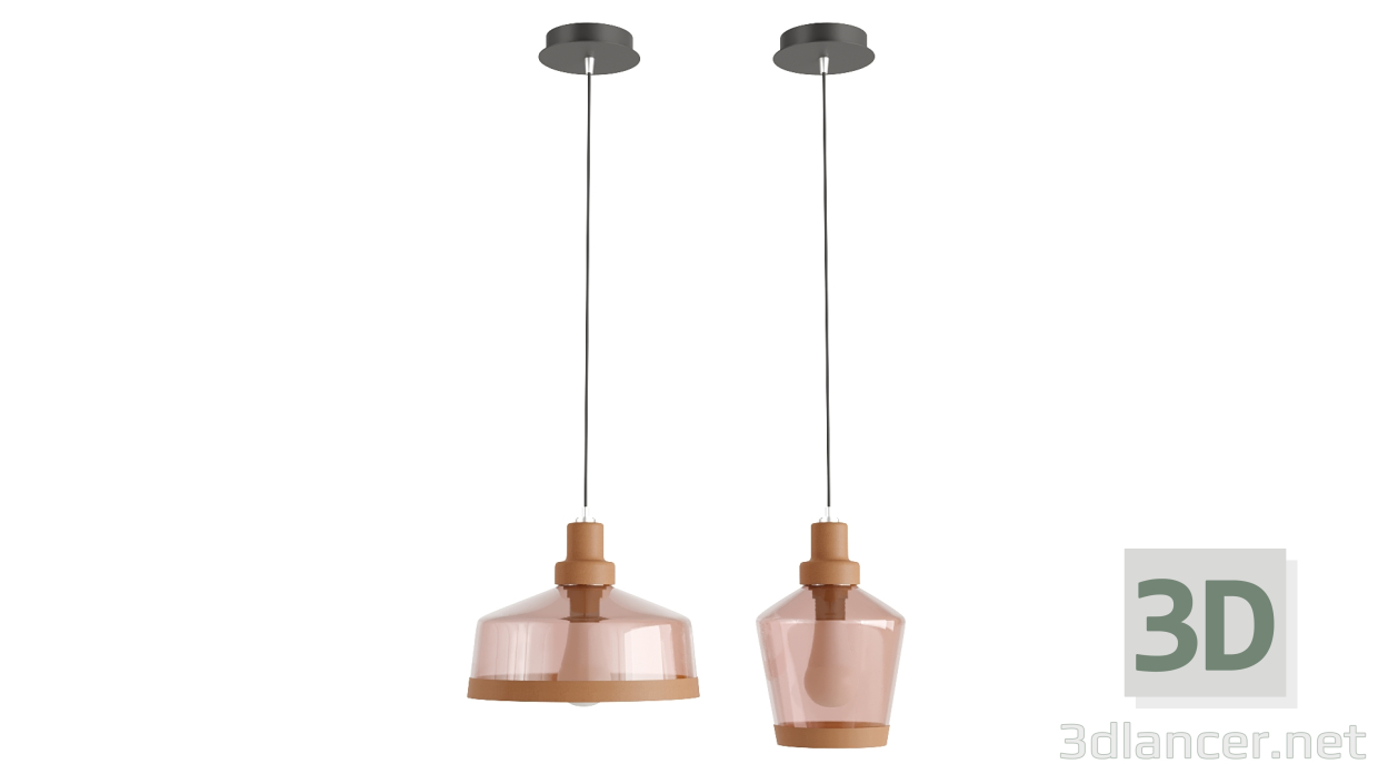 modello 3D di Lampadari - set di due diverse dimensioni comprare - rendering