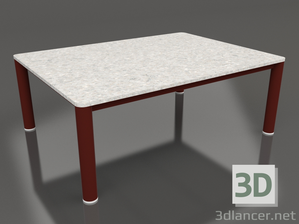 modello 3D Tavolino 70×94 (Rosso vino, DEKTON Sirocco) - anteprima