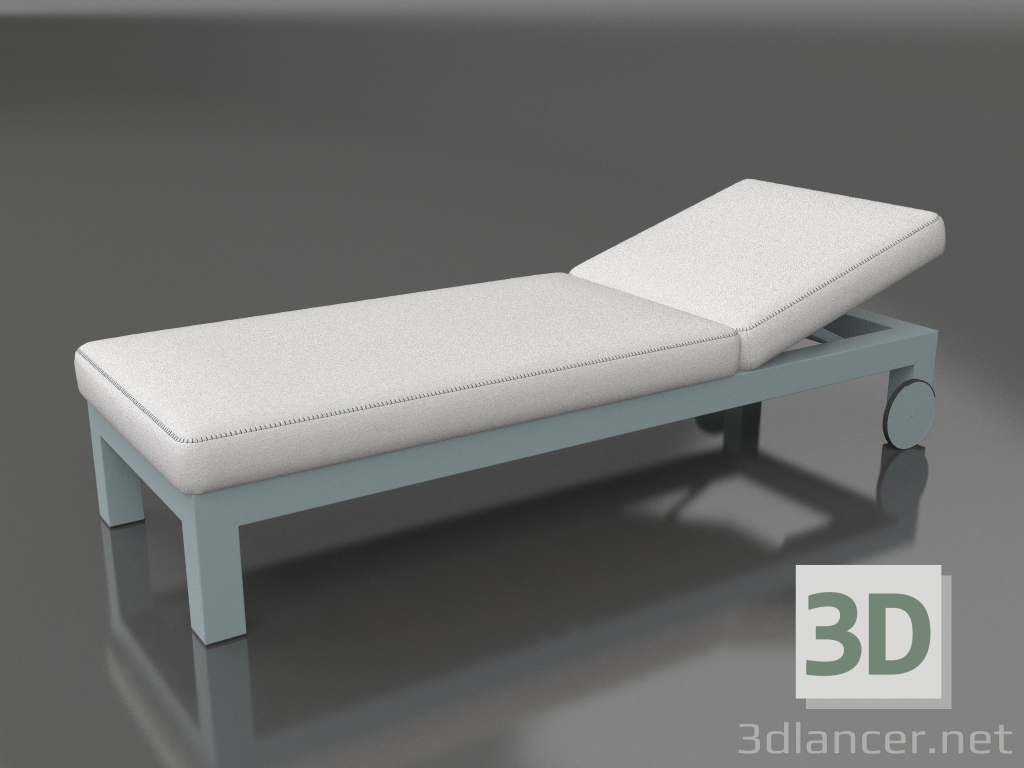 Modelo 3d Chaise longue (azul cinza) - preview