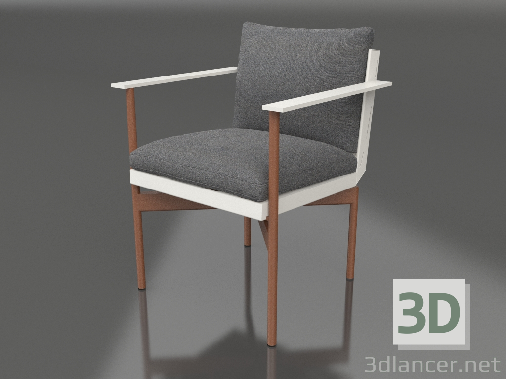 modèle 3D Chaise de salle à manger (Gris agate) - preview