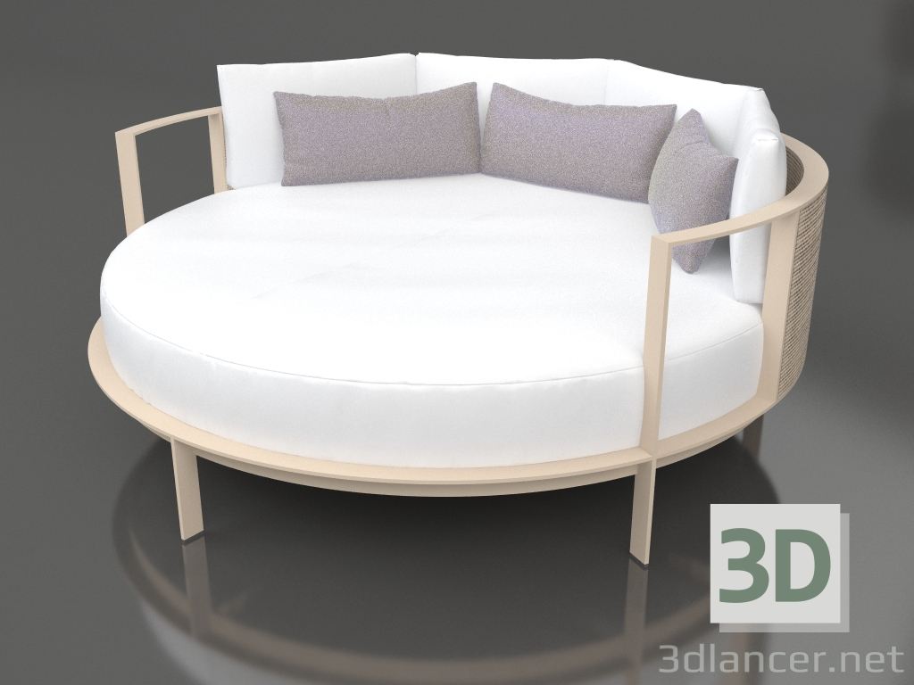 3D Modell Rundes Bett zum Entspannen (Sand) - Vorschau