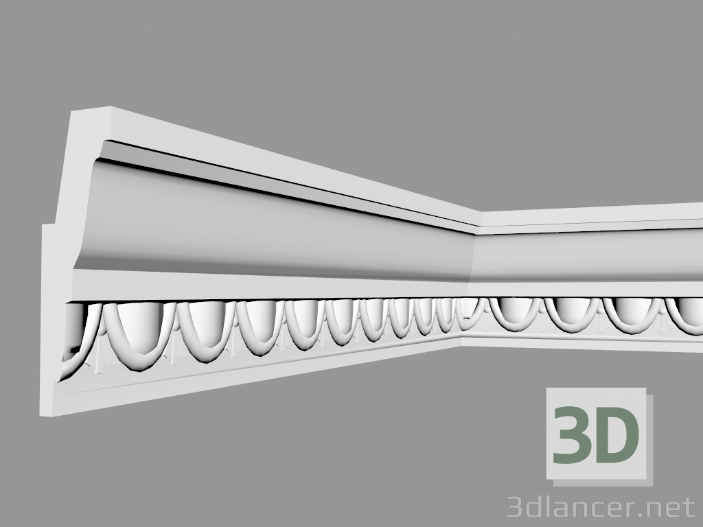 3D Modell Gesims C212 (7,3 x 4,5 cm) - Vorschau