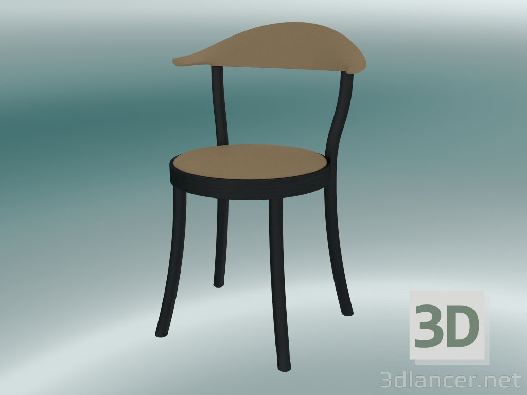 modello 3D Sedia MONZA sedia da bistrot (1212-20, faggio nero, caramello) - anteprima