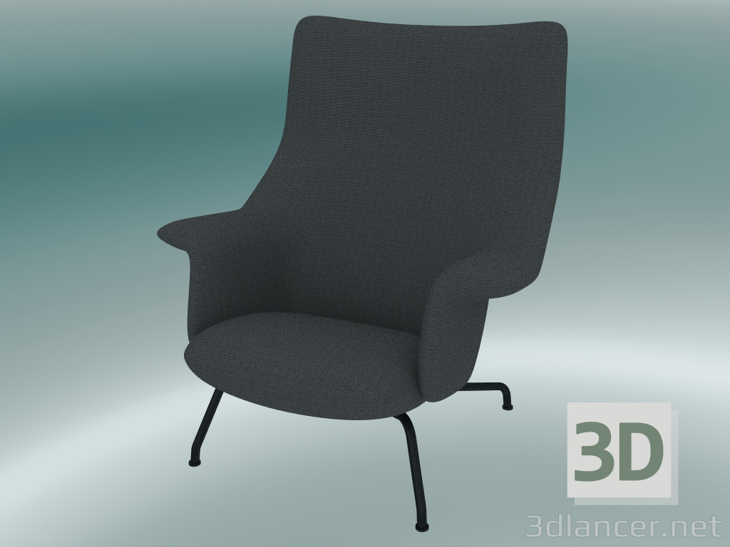 3d model Sillón Doze (Ocean 80, negro antracita) - vista previa