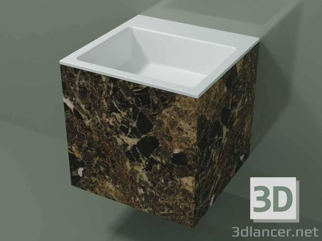 modèle 3D Lavabo suspendu (02R123302, Emperador M06, L 48, P 48, H 48 cm) - preview