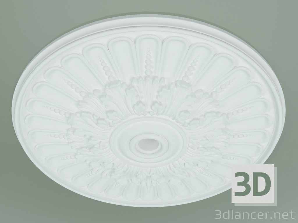 Modelo 3d Roseta com ornamento RW056-1 - preview