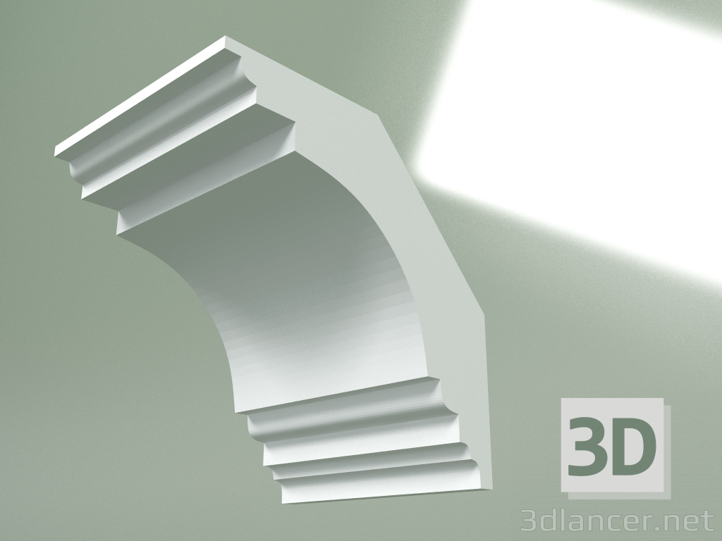 Modelo 3d Cornija de gesso (plinto de teto) KT398 - preview