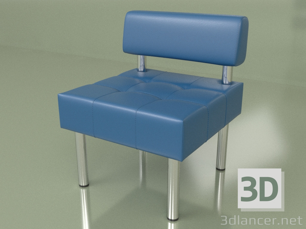 3d model Sección única Business (cuero azul) - vista previa