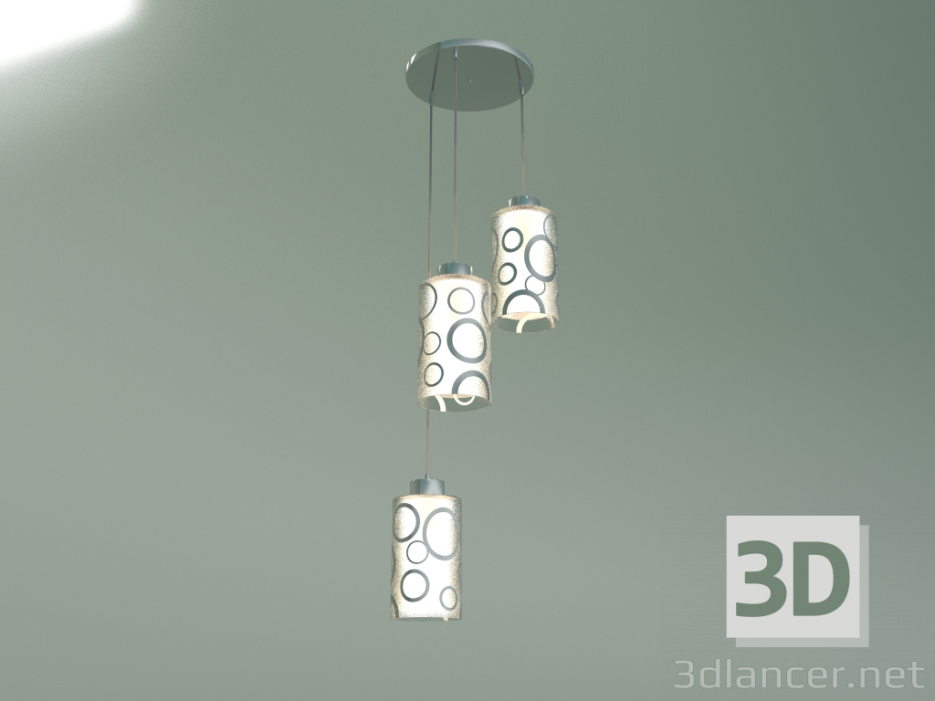 modello 3D Lampada a sospensione 50000-3 (cromo) - anteprima