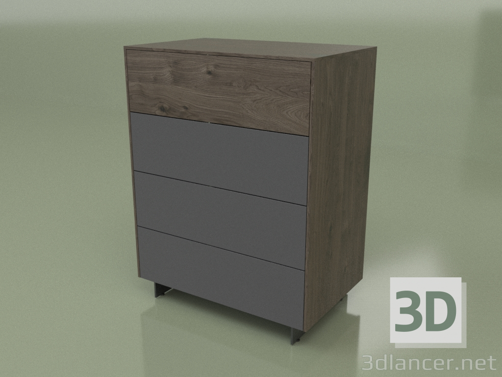 3D modeli CN 300 şifonyer (Mocha, Antrasit) - önizleme