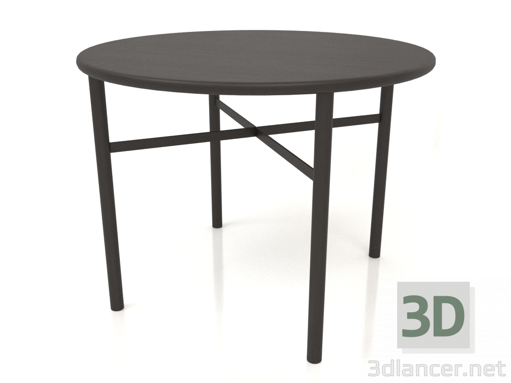 Modelo 3d Mesa de jantar (extremidade arredondada) (opção 2, D=1000x750, madeira castanho escuro) - preview