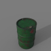 3d Barrel 200 liters Green rust model buy - render