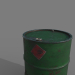 3d Barrel 200 liters Green rust model buy - render