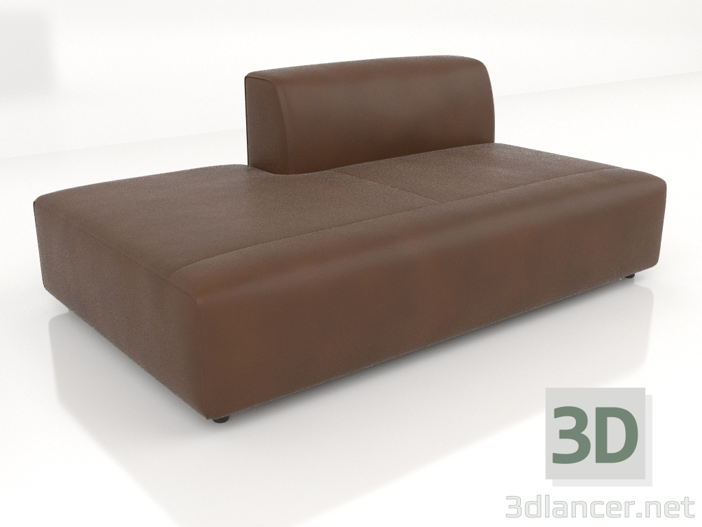 3d model Módulo sofá 183 individual ampliado a la derecha - vista previa