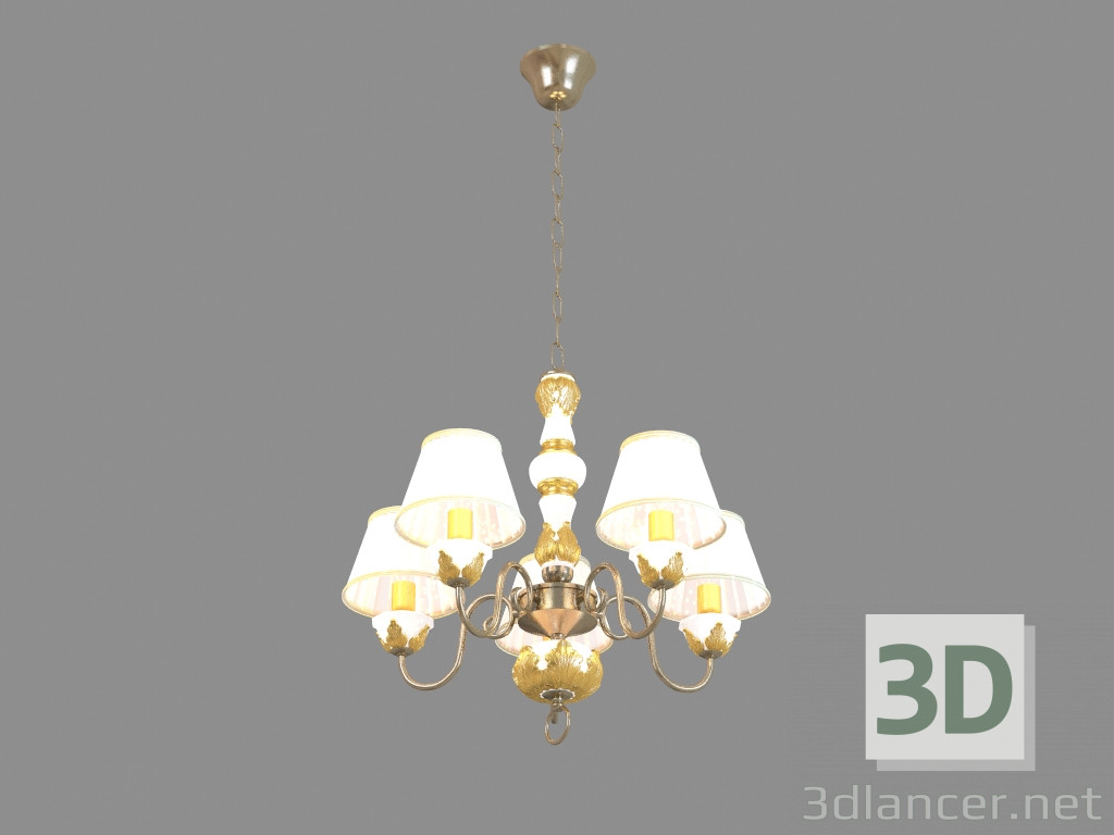 modello 3D Lampadario A9570LM-5WG - anteprima