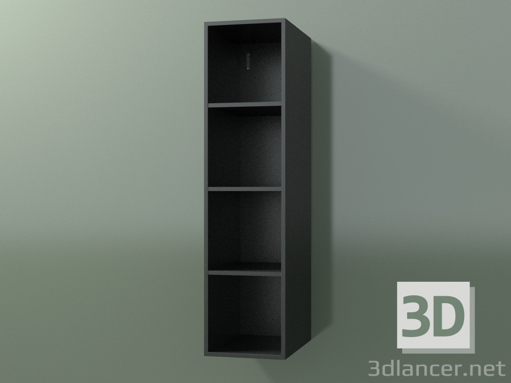 3d model Wall tall cabinet (8DUACD01, Deep Nocturne C38, L 24, P 36, H 96 cm) - preview