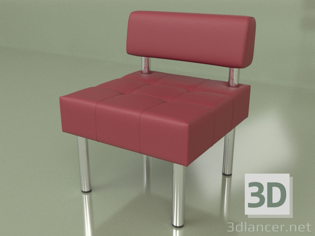 3d model Sección única Business (cuero rojo) - vista previa