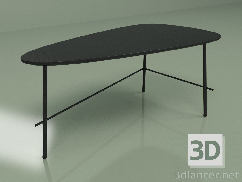 3D Modell Couchtisch Andrew Höhe 40 (schwarz) - Vorschau