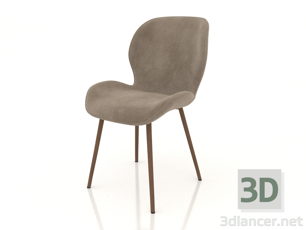 modèle 3D Chaise Frank (bois beige) - preview