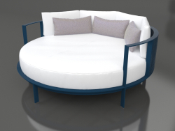 Cama redonda para relaxar (azul cinza)