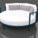 modello 3D Letto rotondo per il relax (Grigio blu) - anteprima